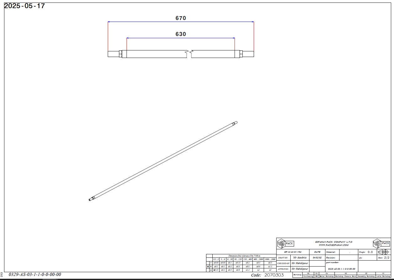المنت میله ای 1000 وات 85 ولتی 60 سانتیمتر