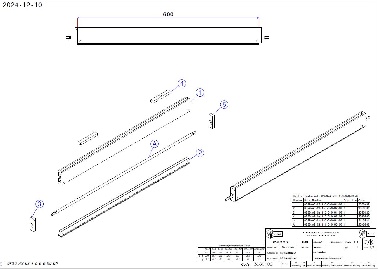 فک دوخت تیغه ای  60cm