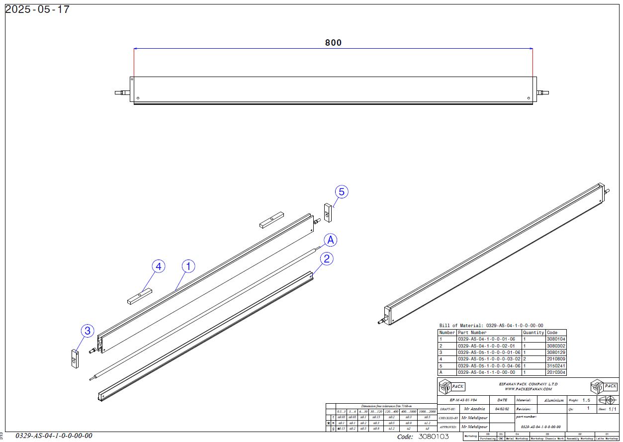 فک دوخت تیغه ای  80cm